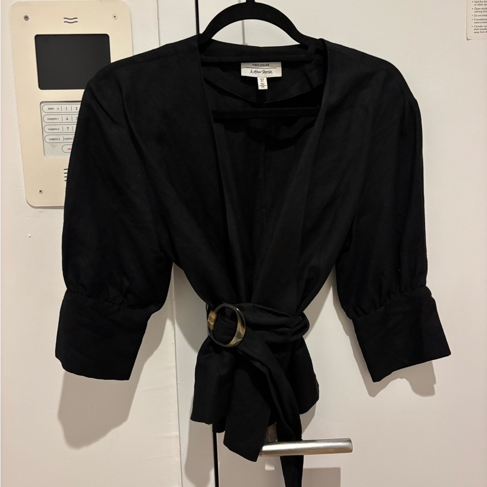 Black Wrap Top